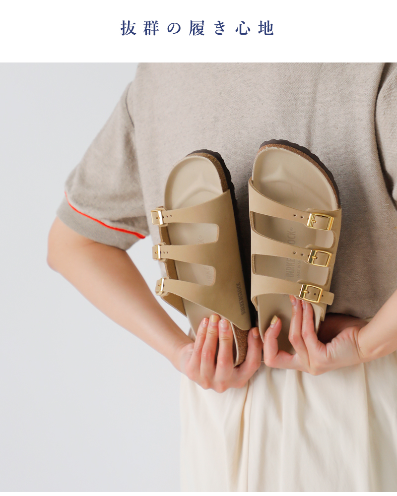 BIRKENSTOCK(ビルケンシュトック)フロリダ ヌバック レザー ナロー サンダル “Florida” florida-same1