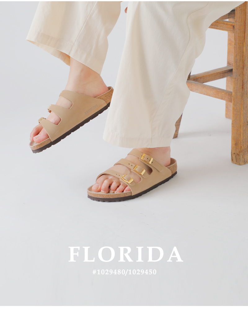 BIRKENSTOCK(ビルケンシュトック)フロリダ ヌバック レザー ナロー サンダル “Florida” florida-same1