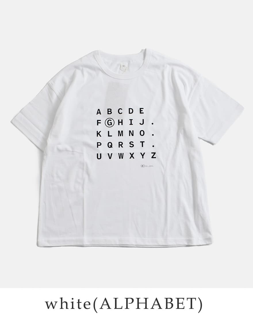 グラム g コットン 天竺 プリント Tシャツ COMMENT ALPHABET CHEETAH g