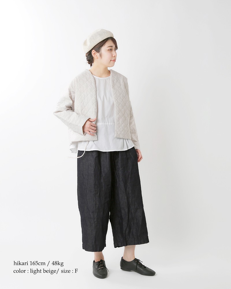 Gauze# ガーゼ フレンチリネンキルティング HAORI ジャケット g457