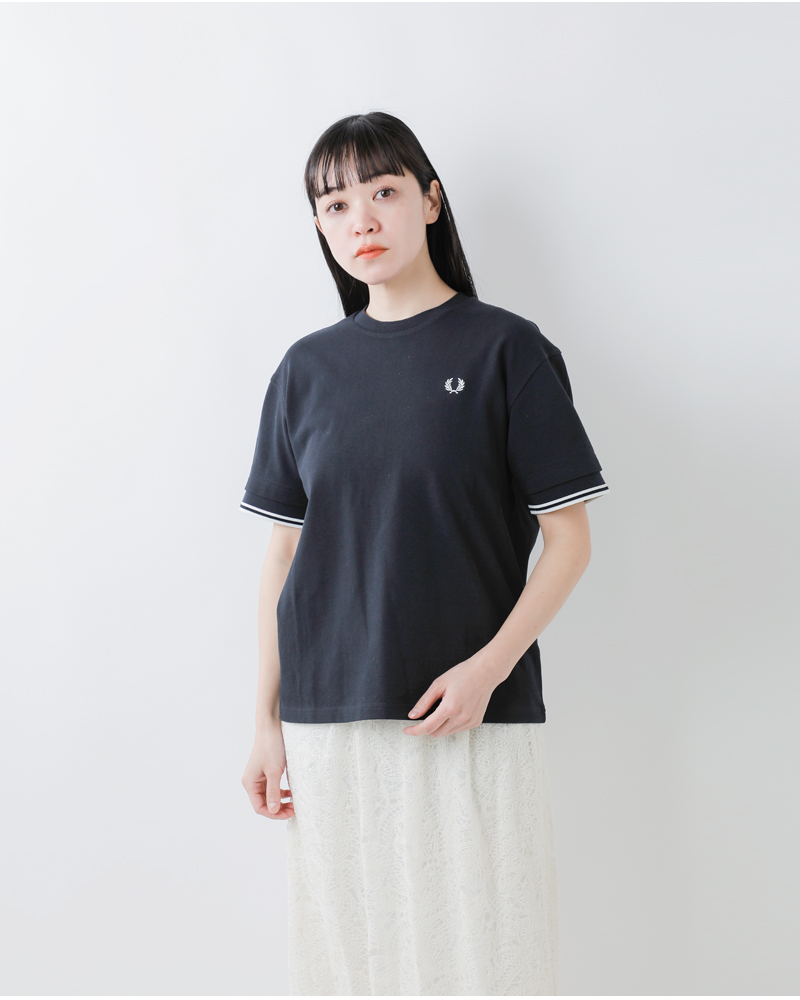 FRED PERRY フレッド ペリー コットン 鹿の子 ツインティップ T