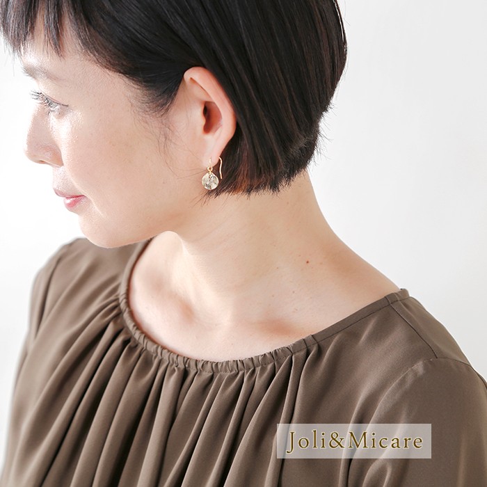Joli&Micare(ジョリー&ミカーレ)ゴールドチップピアス&イヤリング“Gold chip earring” gdc0201/定番商品