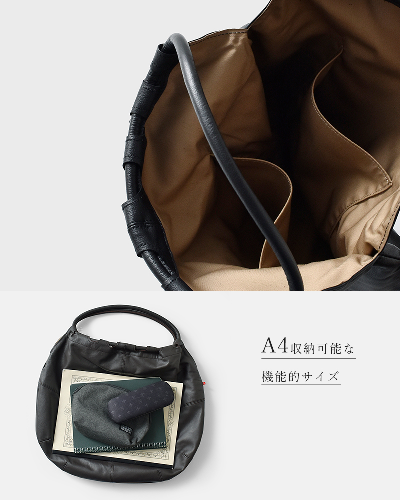 Permanent Age パーマネントエイジ ホースレザーラウンドトートバッグ