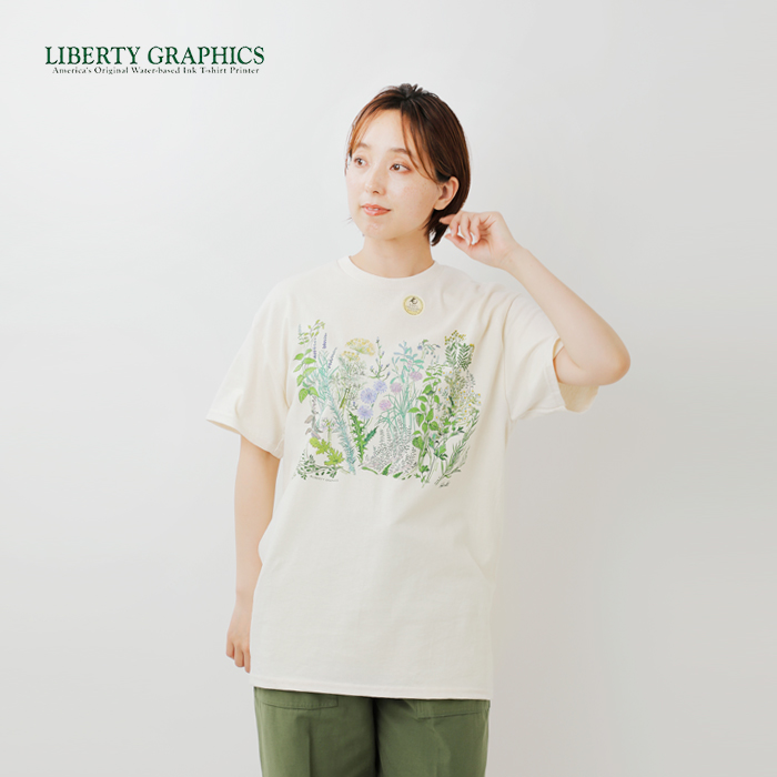 Liberty Graphics(リバティーグラフィックス)シルクスクリーンプリントナチュラルTシャツgraphic-tshirt