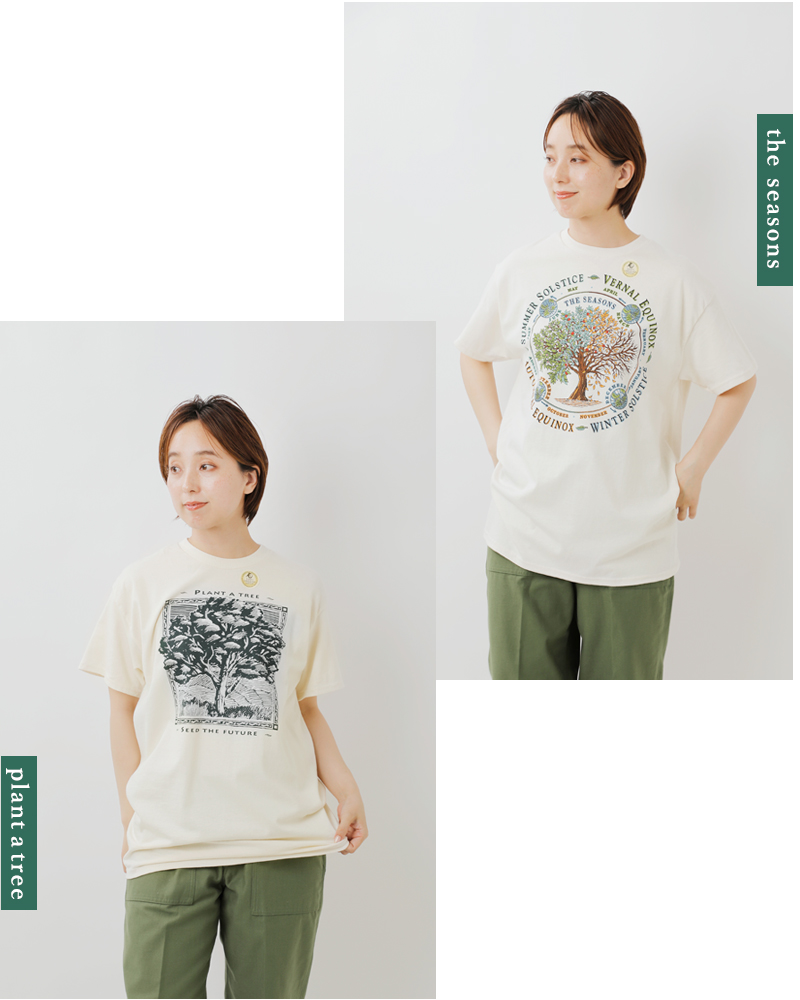 Liberty Graphics(リバティーグラフィックス)シルクスクリーンプリントナチュラルTシャツgraphic-tshirt