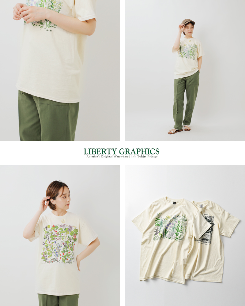 Liberty Graphics(リバティーグラフィックス)シルクスクリーンプリントナチュラルTシャツgraphic-tshirt