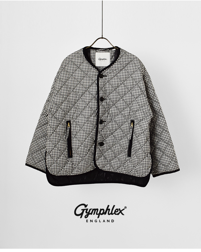 Gymphlex キルトダウンカラーレスジャケット 12サイズ GYMPHLEX（ジムフレックス）の「Gymphlex | キルトダウン カラーレス
