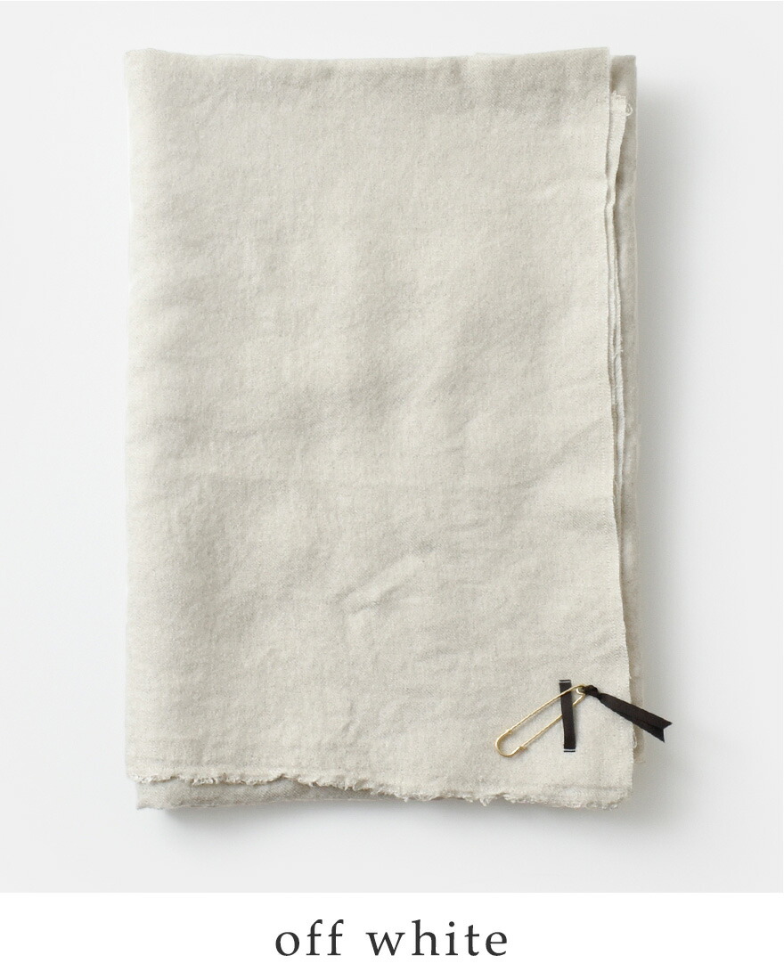 Honnete（オネット） ウォッシュド ウール ワイド ストール ho-25aw