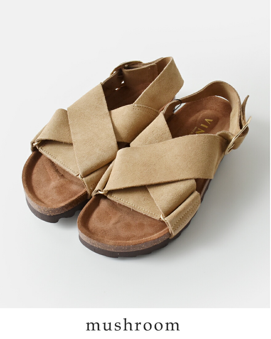 ヴィニーロ VINILO スエード フラット クロス サンダル ib-7517-af