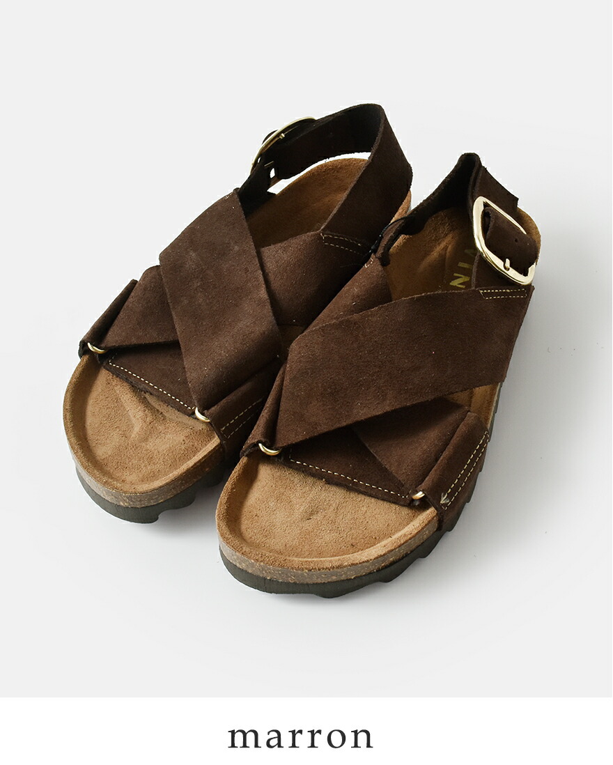 ヴィニーロ VINILO スエード フラット クロス サンダル ib-7517-af