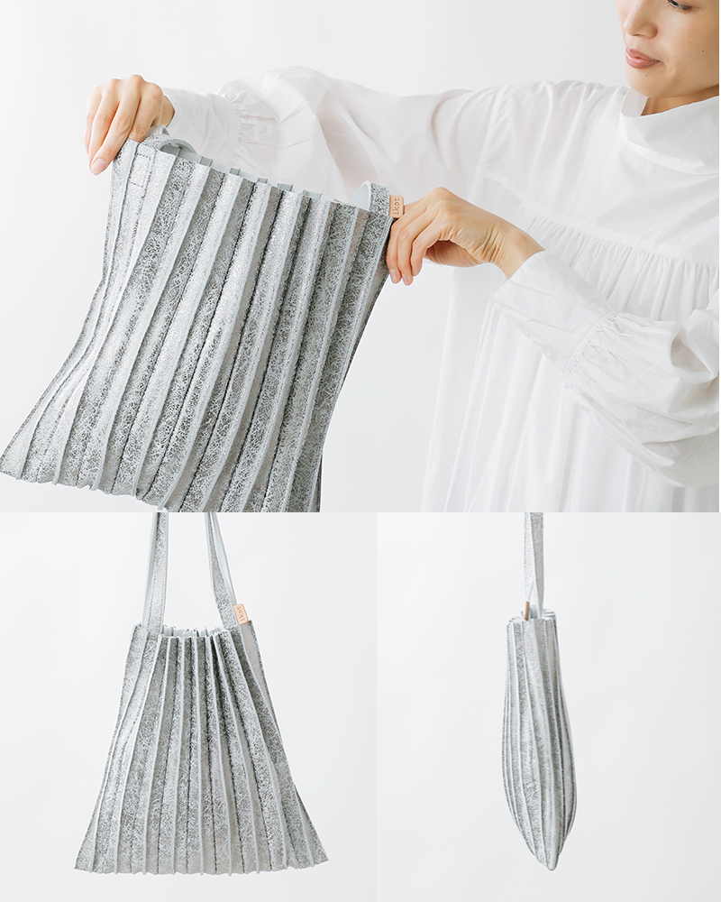 ikot（イコット） カウレザー アコーディオン ハンドバッグ ik123302r