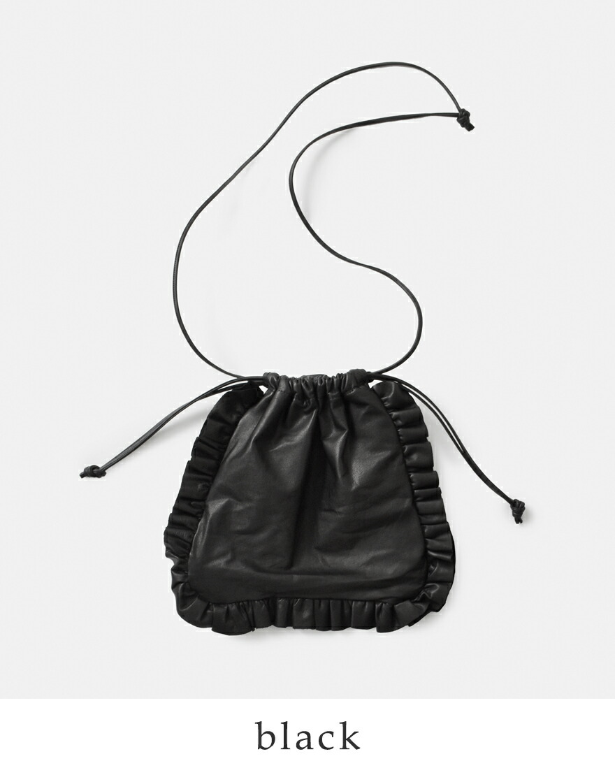 sisii（シシ） レザー ミニサイズ フリルポーチ MINI SIZE FRILL POUCH