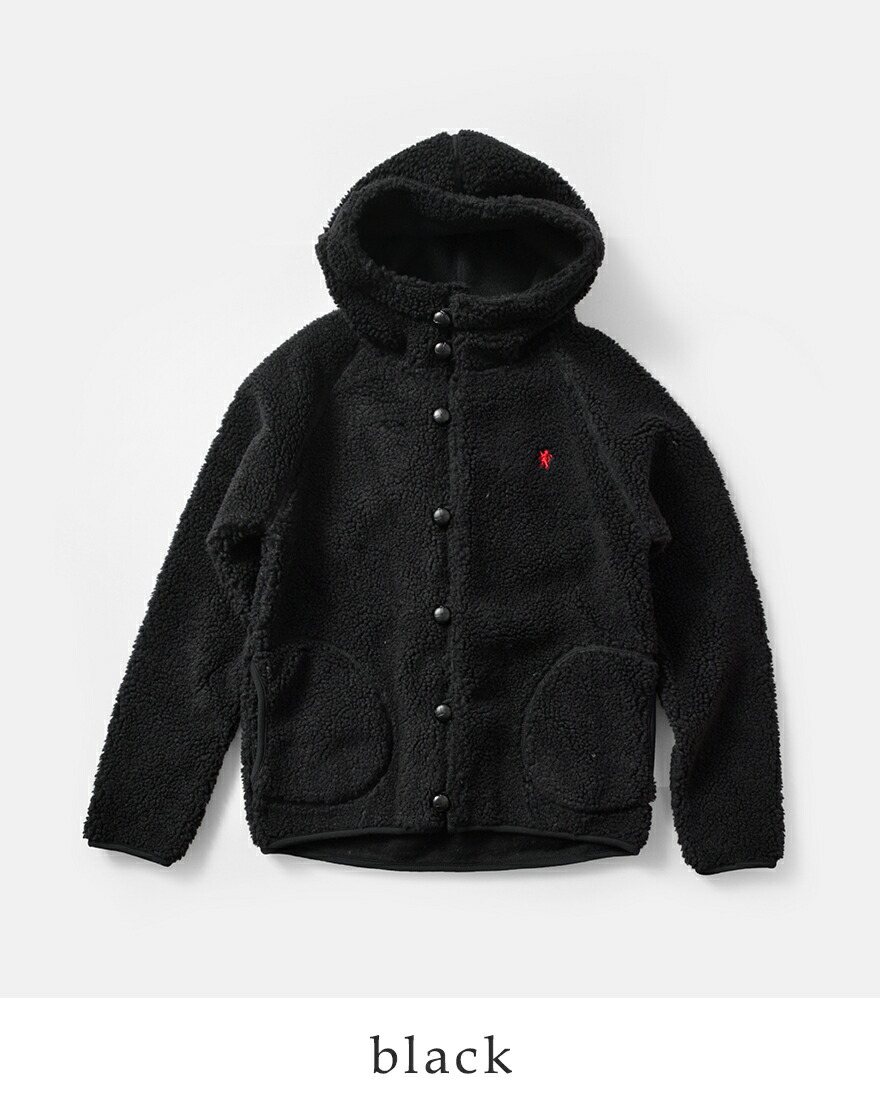 GYMPHLEX（ジムフレックス） くるみボタン ボア フーデッド ジャケット