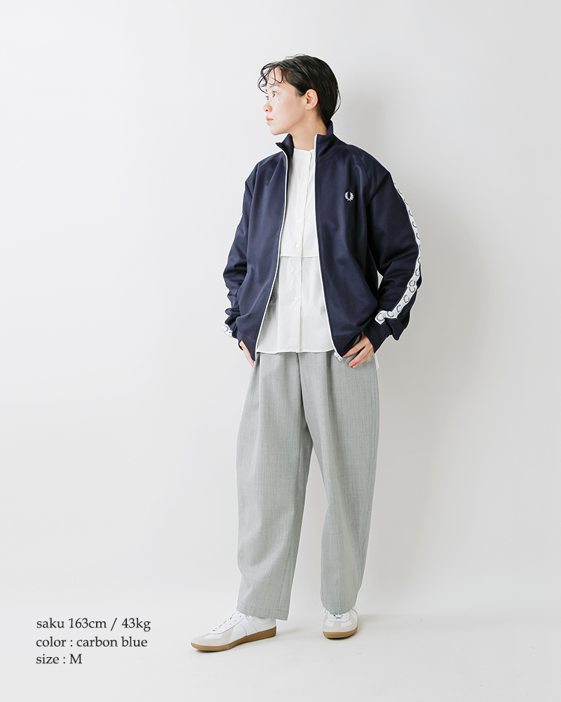 【美品】フレッドペリー トラックジャケット テープロゴ ベージュ ポルトガル FRED PERRY フレッド ペリー テープ トラック ジャケット TAPED