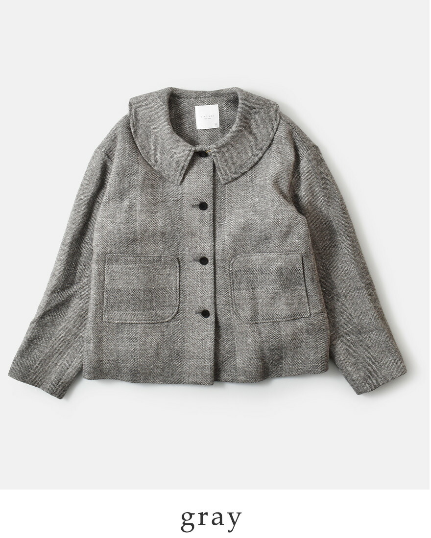 MAGALI（マガリ） シェットランドウールリネン フラットカラー