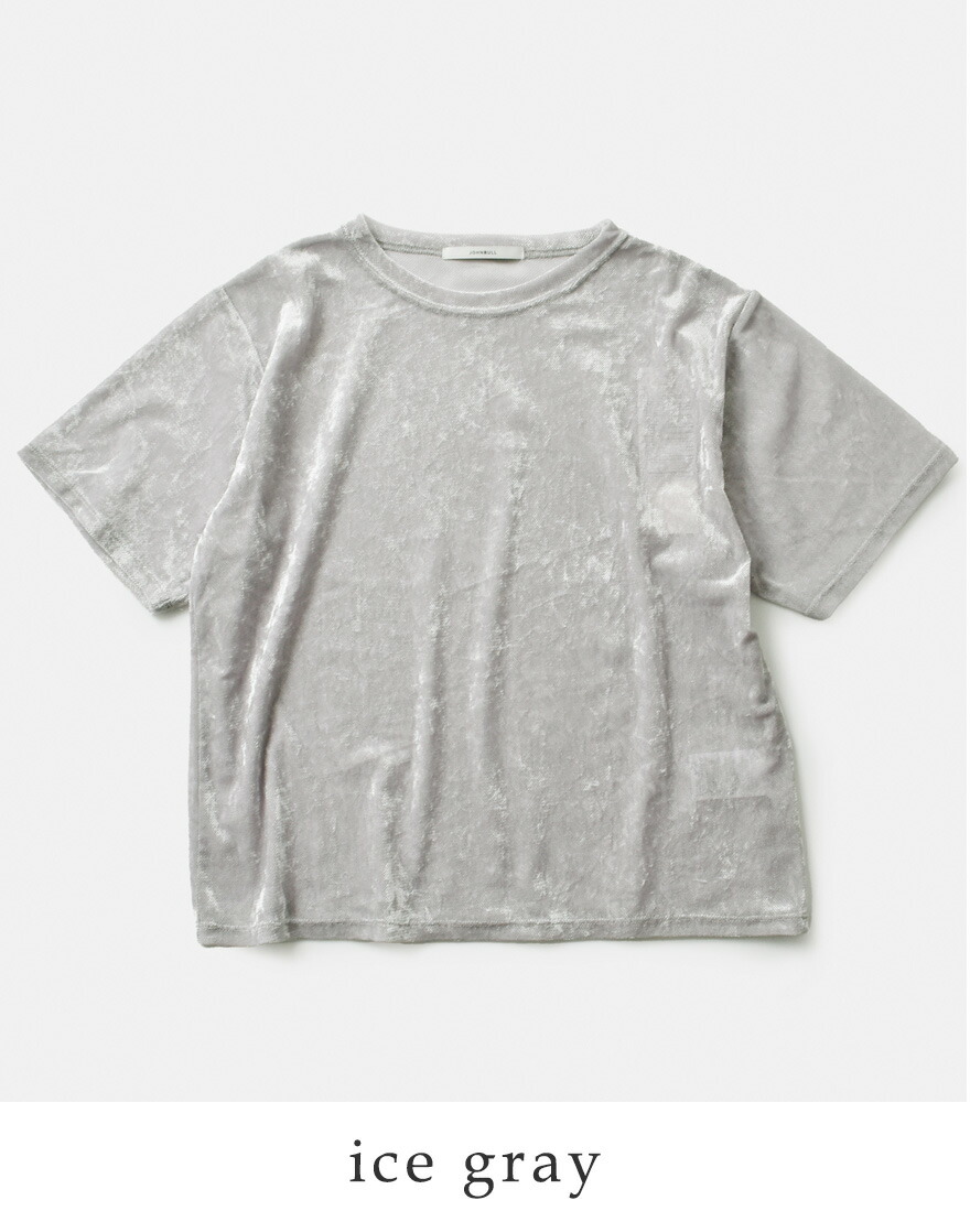 ジョンブル Johnbull  ベロア チュール ハーフスリーブ Tシャツ jl253c01  レディース 2025aw新作 Johnbull ジョンブル ベロア チュール ハーフスリーブ Tシャツ