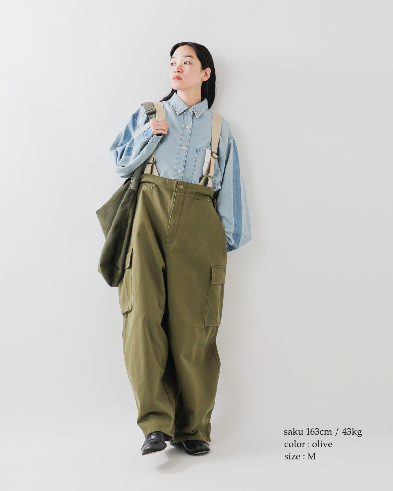 Johnbull（ジョンブル） コットン オーバーサイズ MIL サロペット