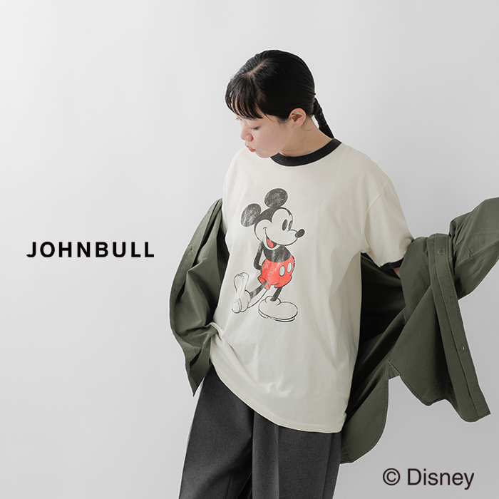 Johnbull（ジョンブル） コットン「ミッキーマウス」プリント リンガー