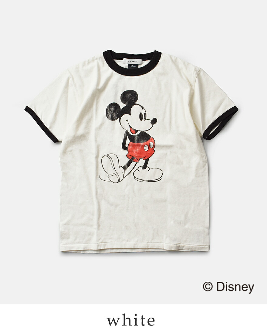 Johnbull（ジョンブル） コットン「ミッキーマウス」プリント リンガー