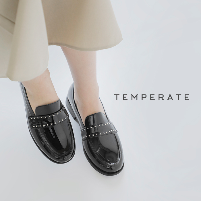 TEMPERATE テンパレイト スタッズベルト スリッポン シューズ