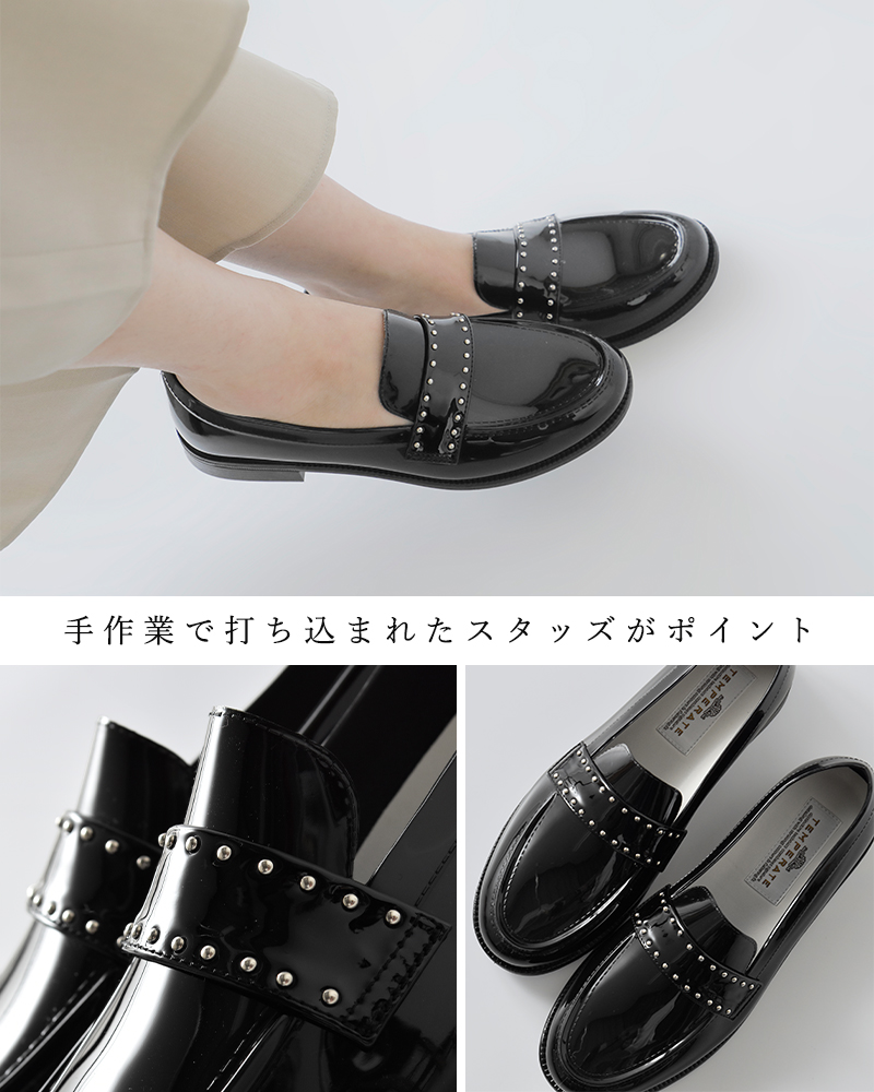 TEMPERATE（テンパレイト） スタッズベルト スリッポン シューズ KEITH