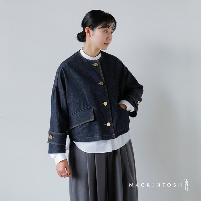 Mackintosh（マッキントッシュ） ハンビー ノーカラー ショート デニム