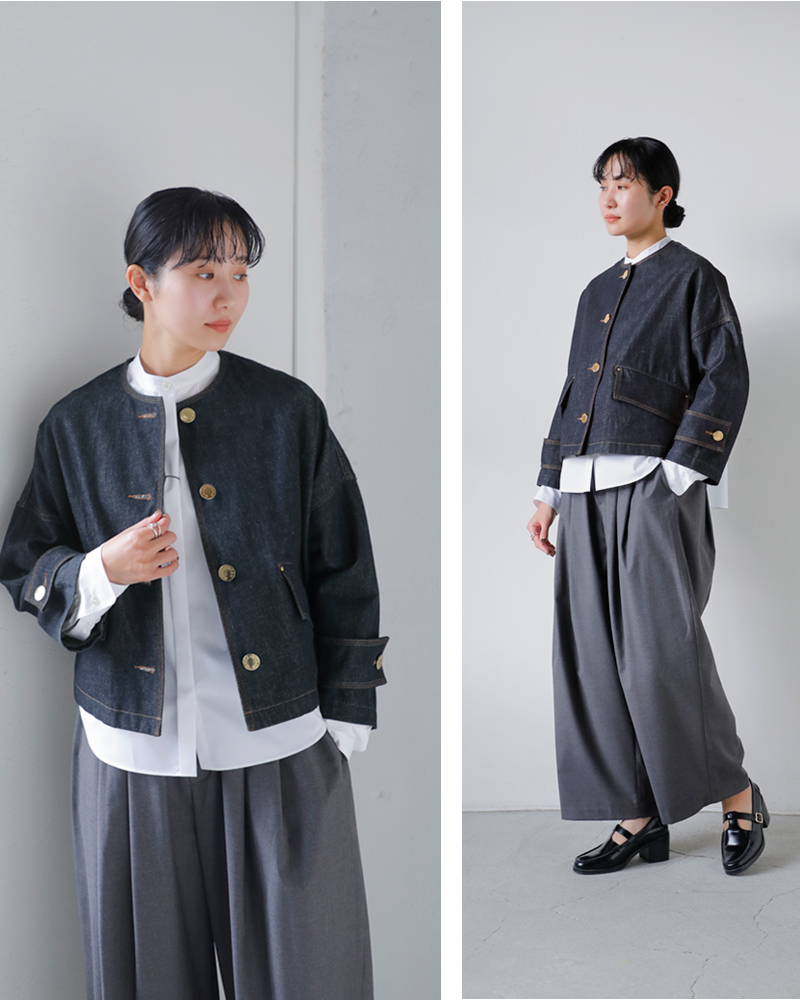 Mackintosh（マッキントッシュ） ハンビー ノーカラー ショート デニム