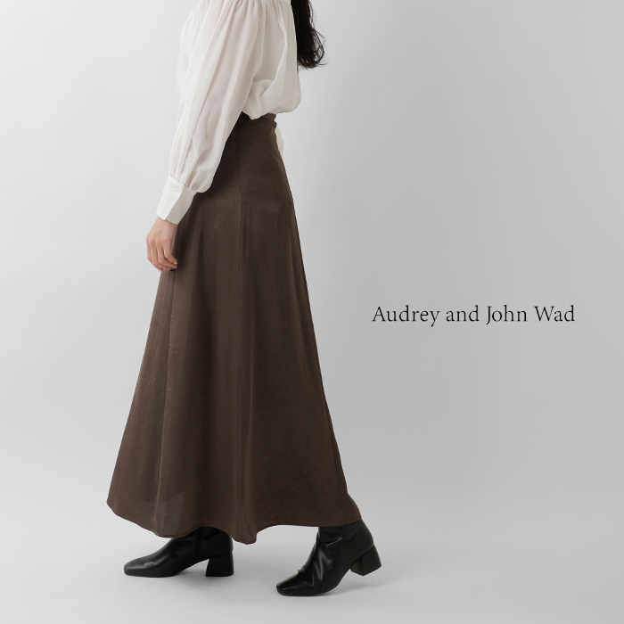 audrey and john wad オードリーアンドジョンワッド  ヴィンテージサテン フレア スカート l5601-nk 2025aw新作 レディース ☆☆ クーポン対象 Audrey and John Wad（オードリーアンドジョンワッド） セール【30%OFF