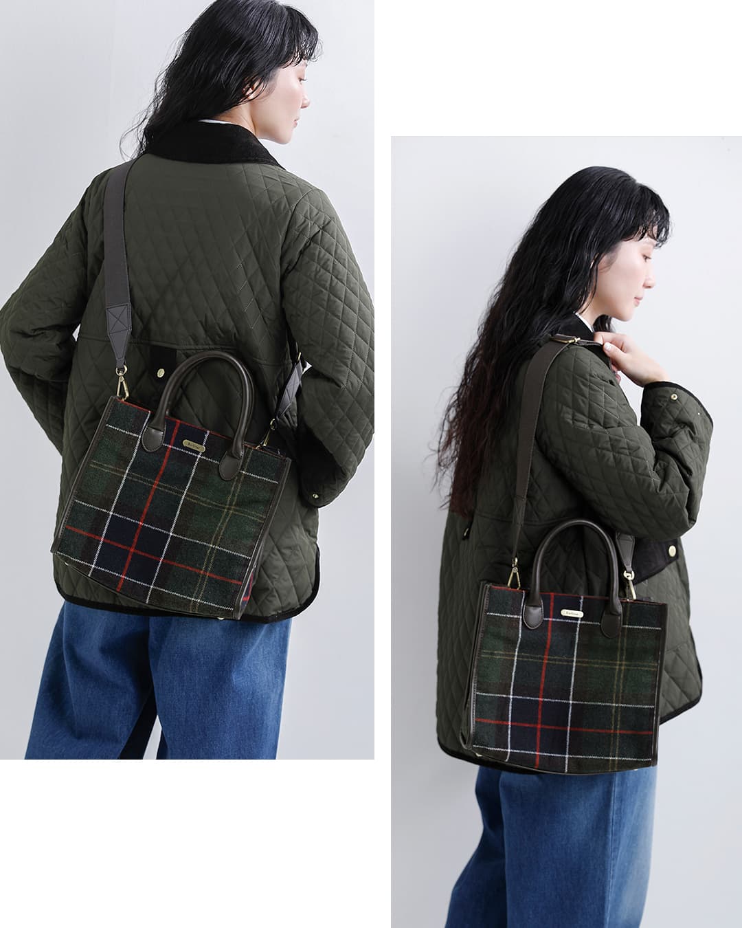 Barbour（バブアー） バーヒル タータン トート バッグ BARRHILL