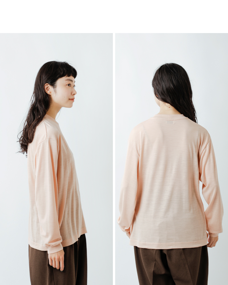 リフィル LIFiLL SUPER140'S ウール ロングスリーブ Tシャツ 長袖