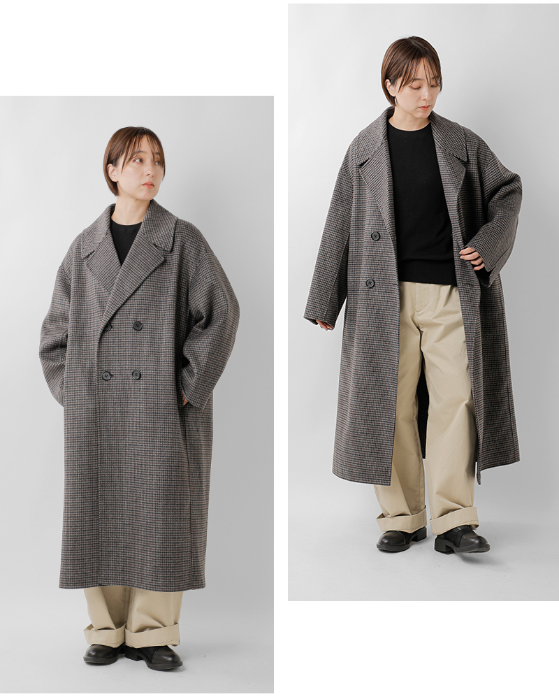 Le Glazik(ルグラジック)ラムウールダブルブレステッドコートlg-a0451lww-25aw