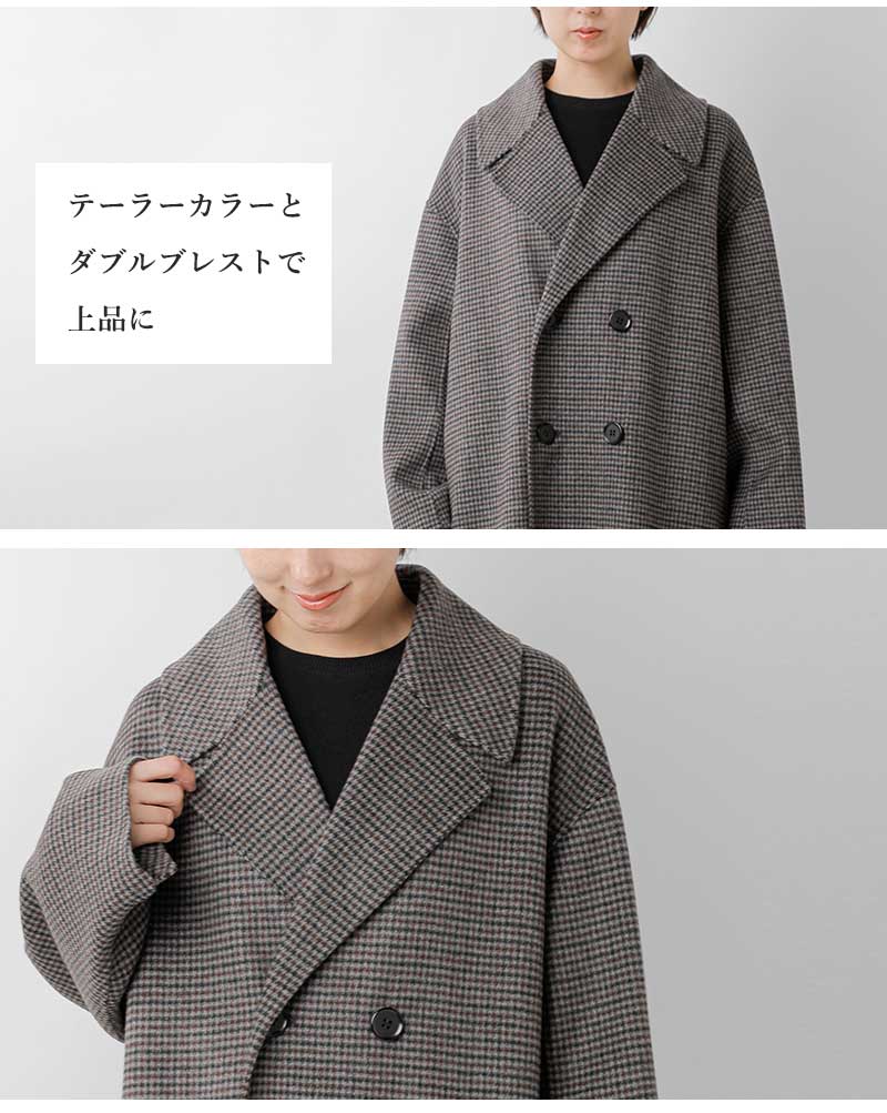 Le Glazik(ルグラジック)ラムウールダブルブレステッドコートlg-a0451lww-25aw