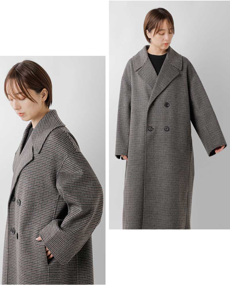 Le Glazik(ルグラジック)ラムウールダブルブレステッドコートlg-a0451lww-25aw