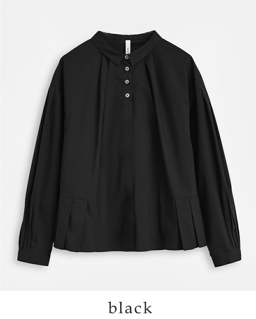 Kelen（ケレン） サイドヘム プリーツ デザイン ブラウス CAMIE