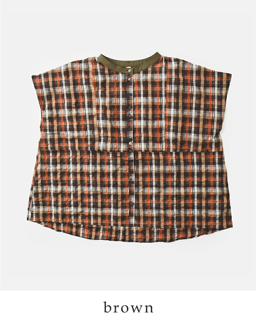 【30%OFF】kelen ケレン シアサッカー チェック 2way シルエット ブラウス NORMA CHECK lkl25sbl2230 レディース 30%OFF】kelen ケレン シアサッカー チェック 2way シルエット