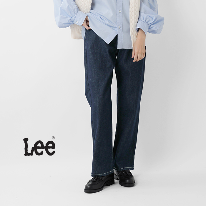 Lee リー ハイウエスト ストレッチ デニム ストレート パンツ Lee リー ハイウエスト ストレッチ デニム ストレート パンツ