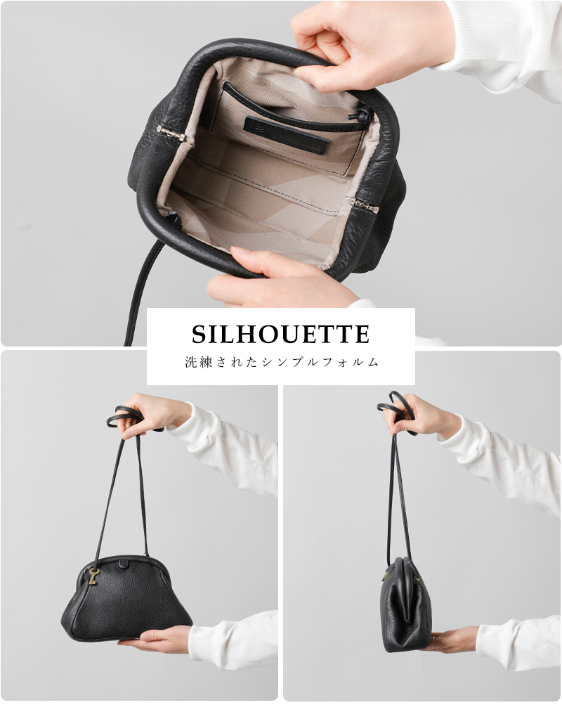 mononogu（モノノグ） カウレザー がま口 リップ ポシェット Lip