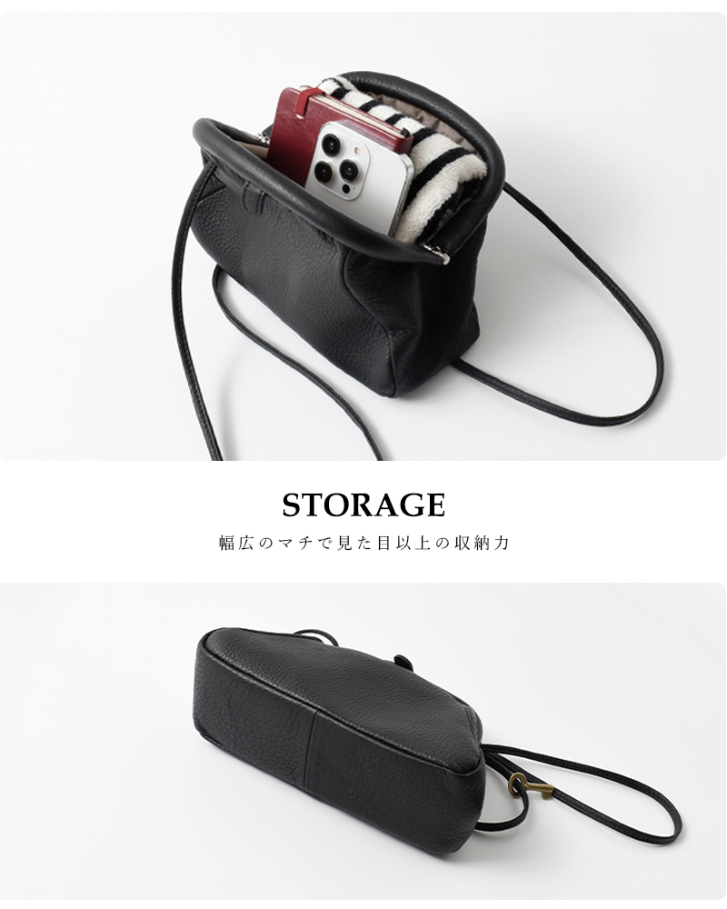 mononogu（モノノグ） カウレザー がま口 リップ ポシェット Lip