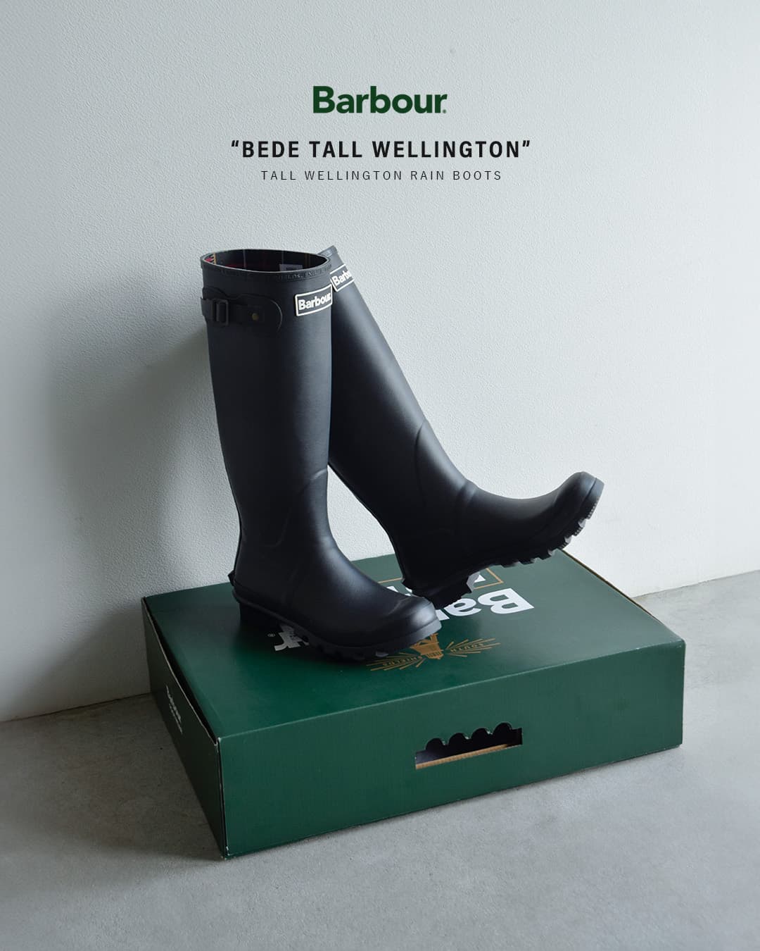 Barbour バブアー トール ウェリントン レイン ブーツ BEDE tall