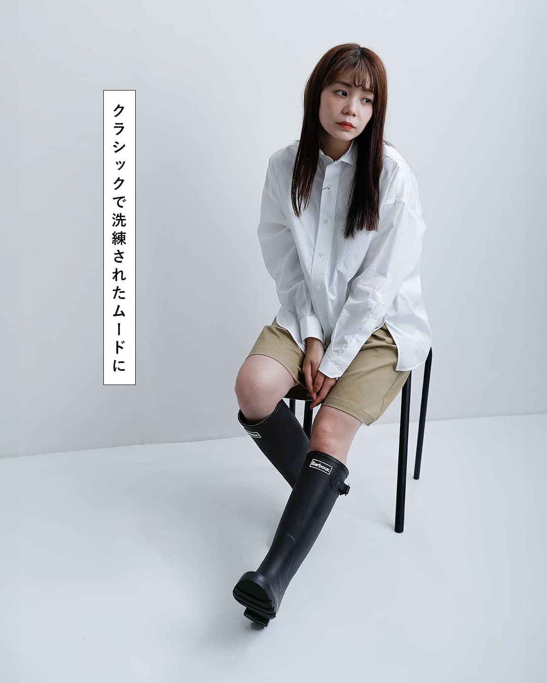 Barbour Bede レインブーツ ロング　ブラック 5 Barbour バブアー トール ウェリントン レイン ブーツ BEDE tall