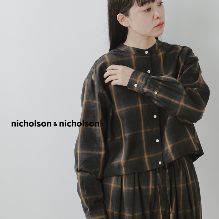 【美品】ニコルソンアンドニコルソン　ネイビー　シャツ nicholson&nicholson（ニコルソンアンドニコルソン）の