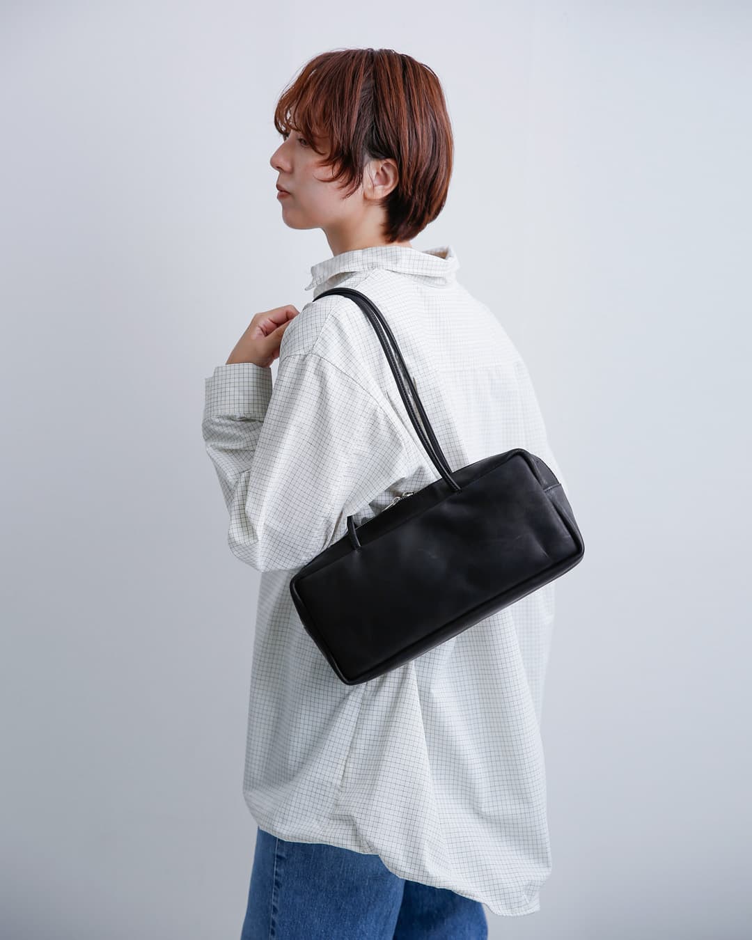 mormyrus（モルミルス） レザー ロングハンドル 横長 トートバッグ m