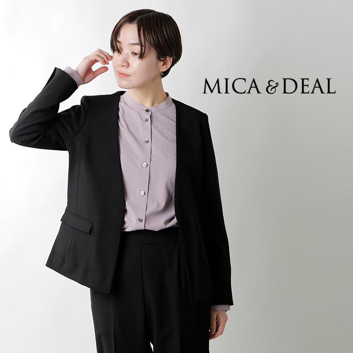 MICA&DEAL マイカアンドディール　ノーカラジャケット MICA&DEAL（マイカアンドディール） ノーカラー ボックス ジャケット