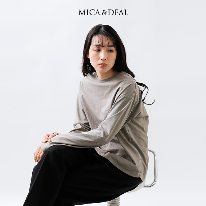 MICA&DEAL（マイカアンドディール） コットン 天竺 ロングスリーブ T