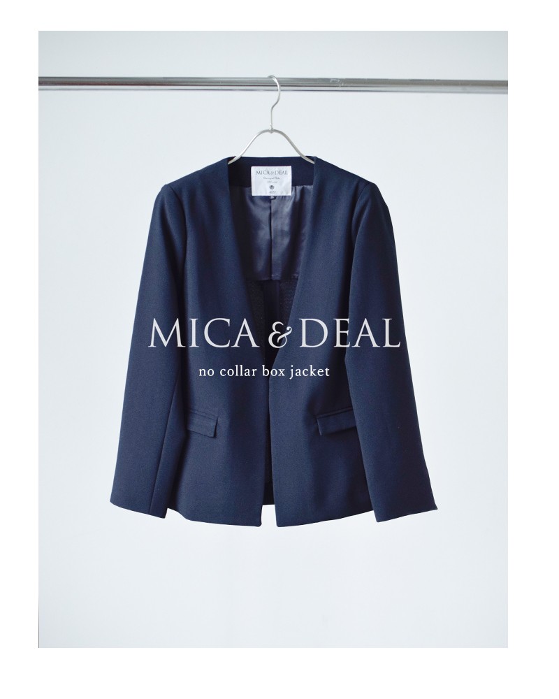 未使用【MICA＆DEAL】ノーカラーボックスジャケット ブラック ３６