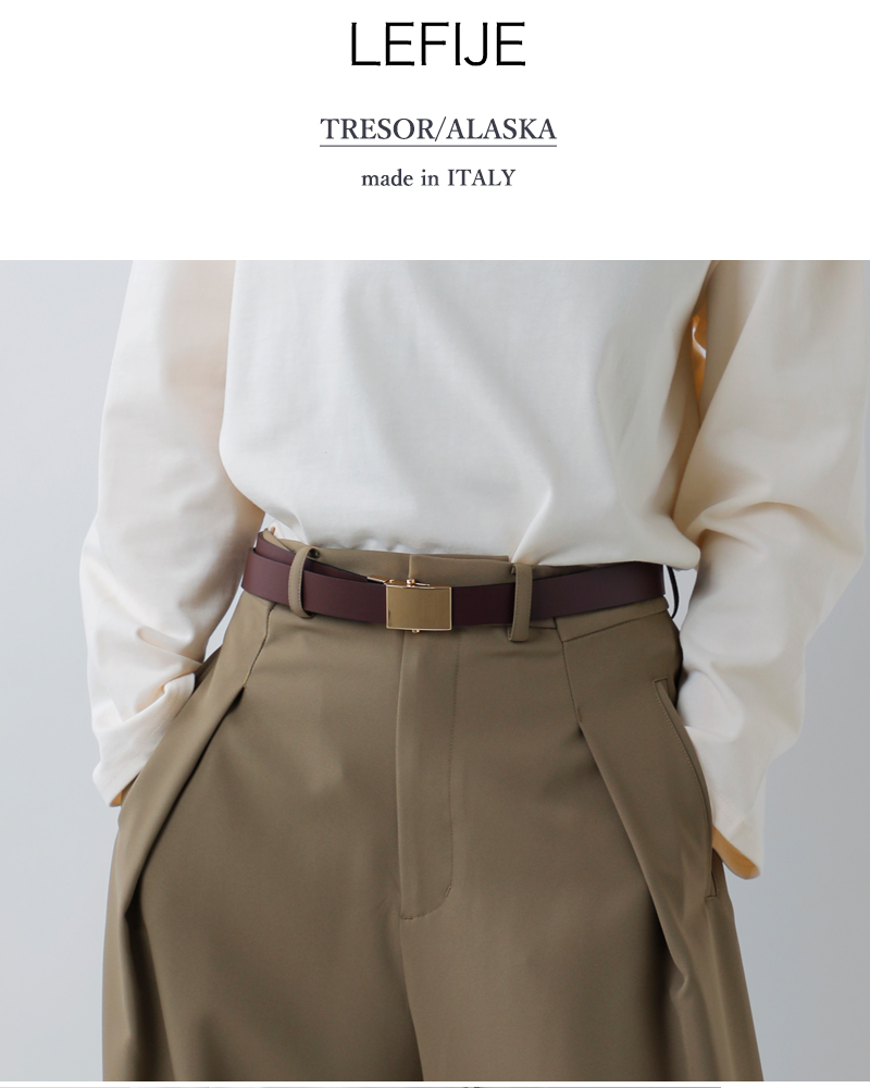 LEFIJE（レフィエ） スムースレザー ベルト RVS Tresor Alaska m5186a