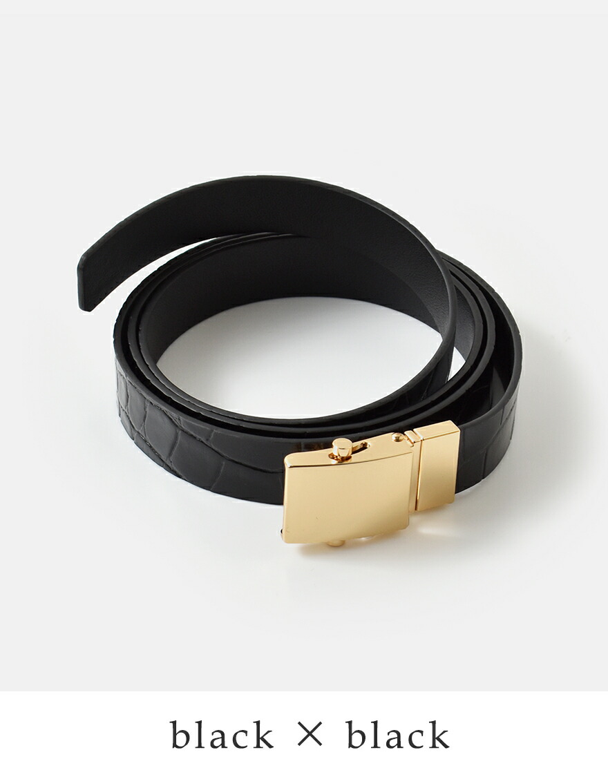 LEFIJE（レフィエ） スムースレザー 型押し ベルト RVS Tresor Mattise