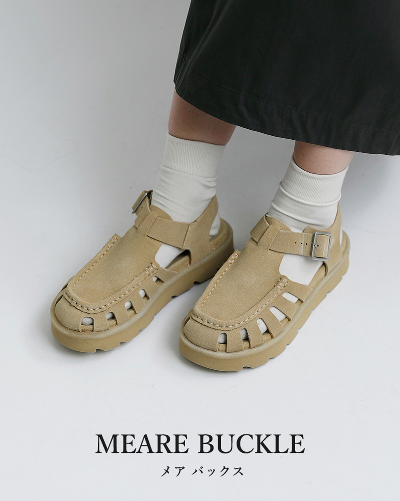 Clarks（クラークス） レザー グルカサンダル meare-buckle レディース