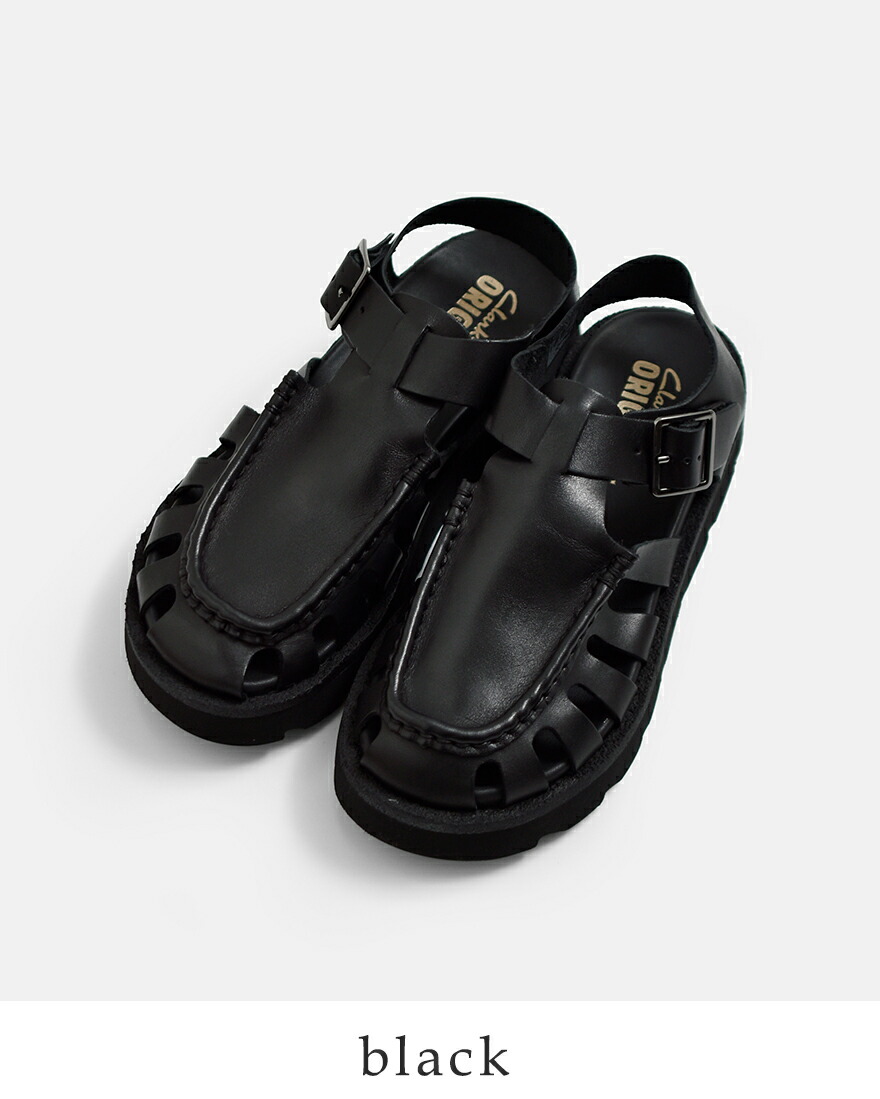 【希少/美品】Clarks クラークス グルカサンダル レザー ブラック 本革 Clarks（クラークス） レザー グルカサンダル meare-buckle レディース