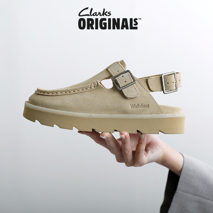 Clarks（クラークス） スエード バックベルト サンダル meare-easy